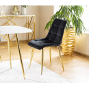 Стул SIGNAL CHIC Velvet Bluvel 19 черный/золотой